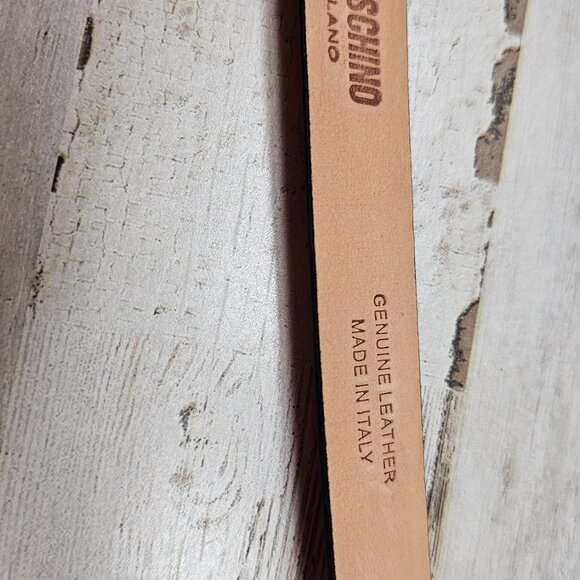 Moschino Pink Leather Logo Belt Size 40 (US Medium) with Dust Bag & Tags - Picture 5 of 10